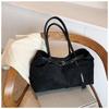 Autumn and winter suede underarm bag women's new trendy retro portable tote bag large-capacity commuter bag