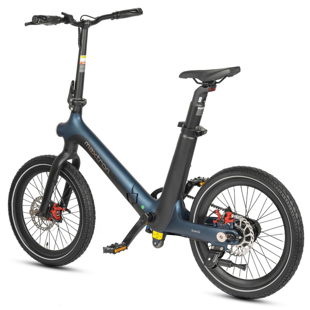 MAXTRON Smart-30 20" Składany Rower Elektryczny ze Wspomaganiem, Bateria 36V 9.6Ah, Moc 250W, z maksymalnym zasięgiem do 50 km.