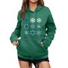 Women's Winter Christmas Printed Pullover Hooded Sweatshirt Fleece Long Sleeve Sweatshirt