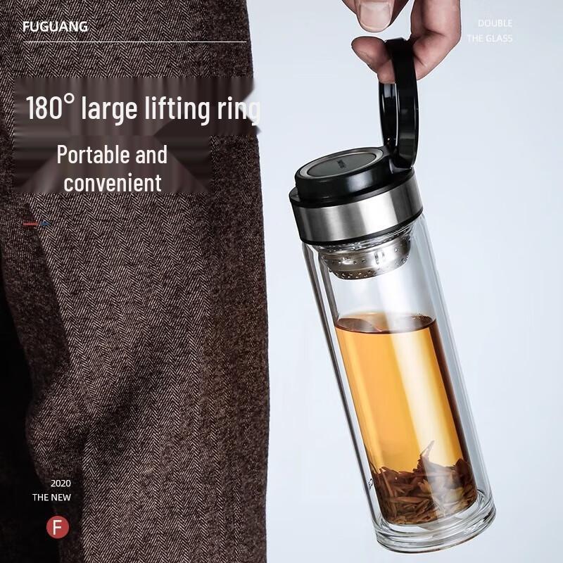 FUGUANG Mingchuan Double-Layer Glass Tea Infuser Bottle