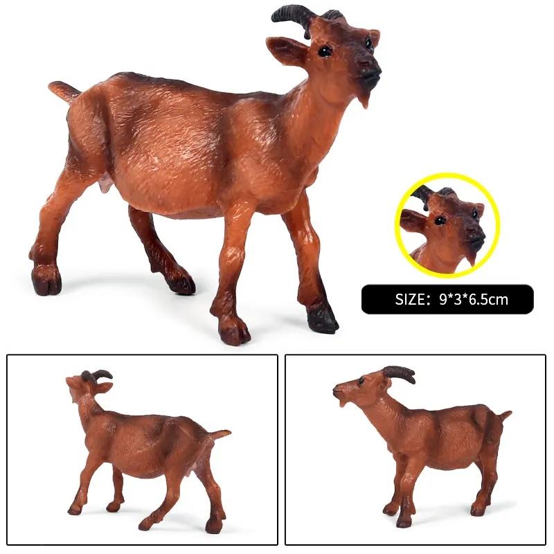 Oenux Clasic Animale de Fermă Simulare Oaie Capră Argali Antilopă Model Figurină de Acțiune Figurine Păsări de Curte Jucărie Drăguță Pentru Copil Cadou