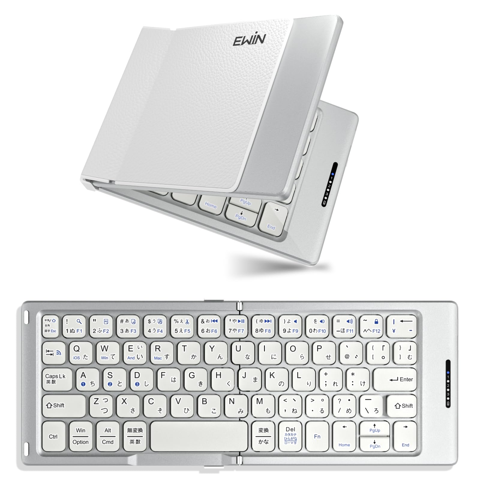 

EWIN 2025 Model Foldable Wireless JIS Standard Japanese Layout Simultaneous Connection for Three Compatible with for and Pantograph Japanese білий