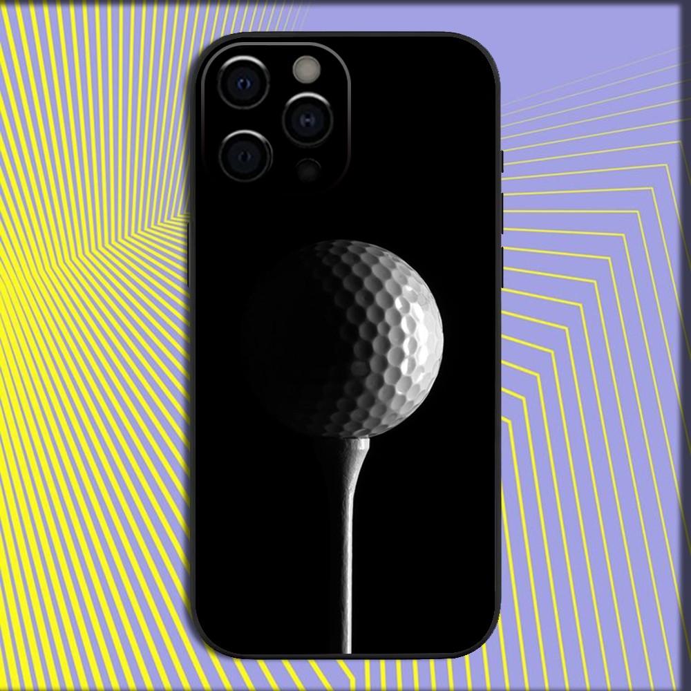 Ball Golf Course Phone Case For iPhone 16,15,14,13,12,11,Pro,X,XS,Max,XR,Plus,Mini Soft Black Cover