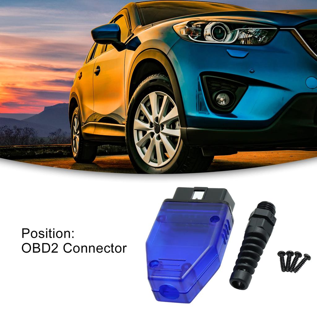 ACROPIX OBD2 Diagnostic Connector 16 Pin Male Adapter Blue 1 pcs