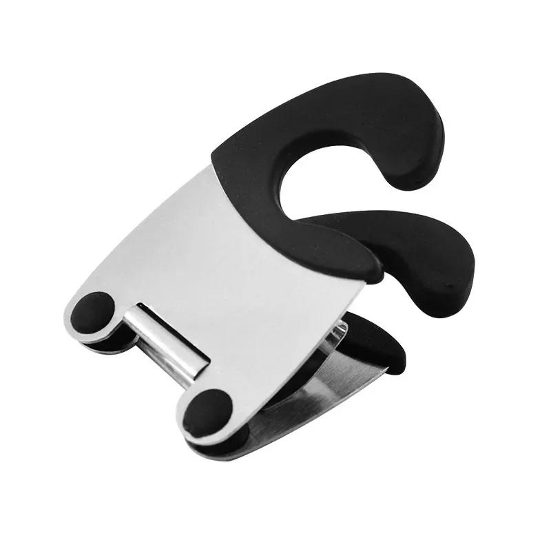 2025 Neu Edelstahl Topflöffelhalter Hitzebeständiger Silikongriff Topfcliphalter für Löffel Küchenutensil Schüsselclip Kochutensil