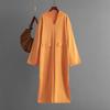 Autumn and Winter New Collar Solid Color Casual Loose Knitted Dress Split Fork Long Sleeve Large Size Long Skirt