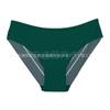 Women Striped Lace Seamless Breathable Mid Waist Sexy Briefs Panties