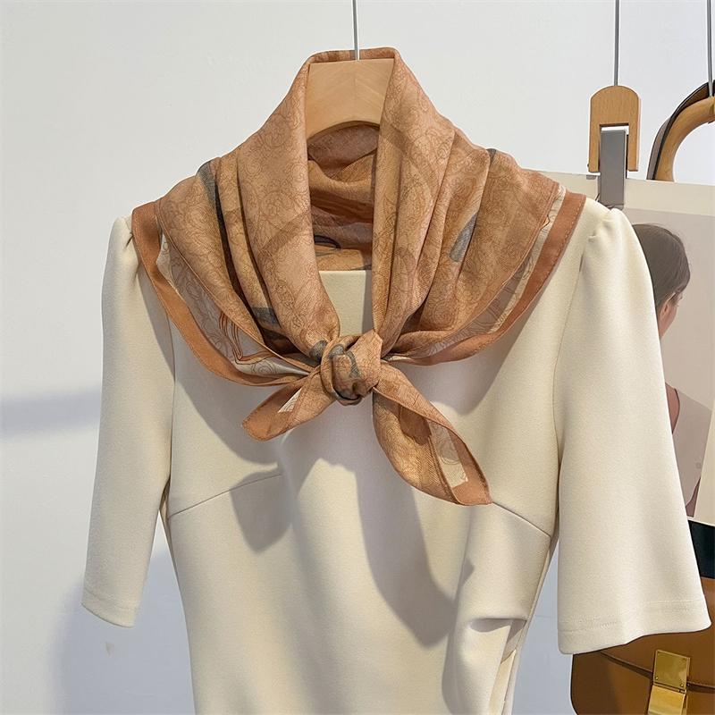

Spring Summer New 68cm Printed Vintage Women s Square Scarf, Ladies Casual Neck Scar 68x68cm