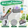 Multi-Level Bird Cage Platform Durable Climbing Ladder Interactive Parrot Station  Indoor
