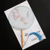 New Semi-Transparent Ancient-Style Round Fan, Double-Sided Palace Fan, Bridal Round Fan, Dance Fan, Chinese Style Classical Hanfu Small Fan