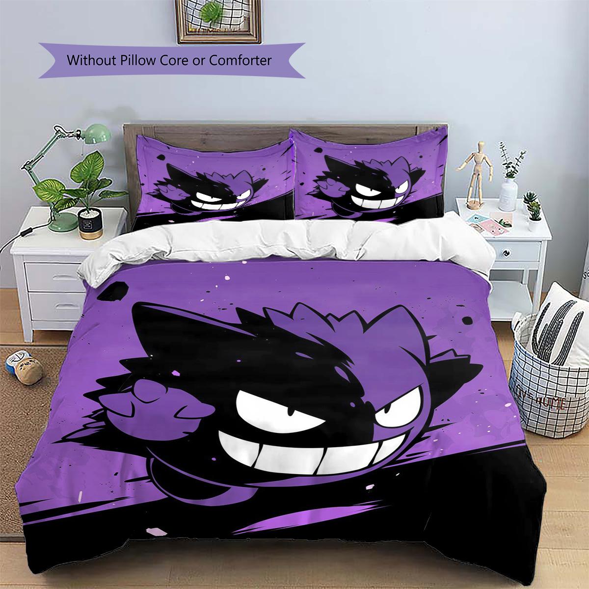 

Ectoplasma Patterned Pillowcase & Duvet Cover Set Anime Cartoon Pattern Bedding for Bedroom Premium Present for Fans.-TING 135x200cm