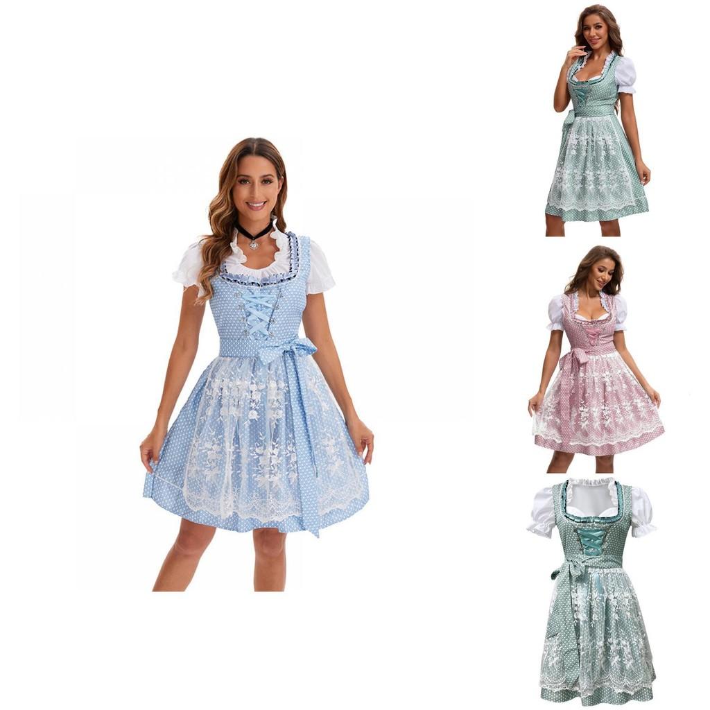Ethnic Print Beer Dress For Women With Polyester Fabric For Costume Party And Cultural Events