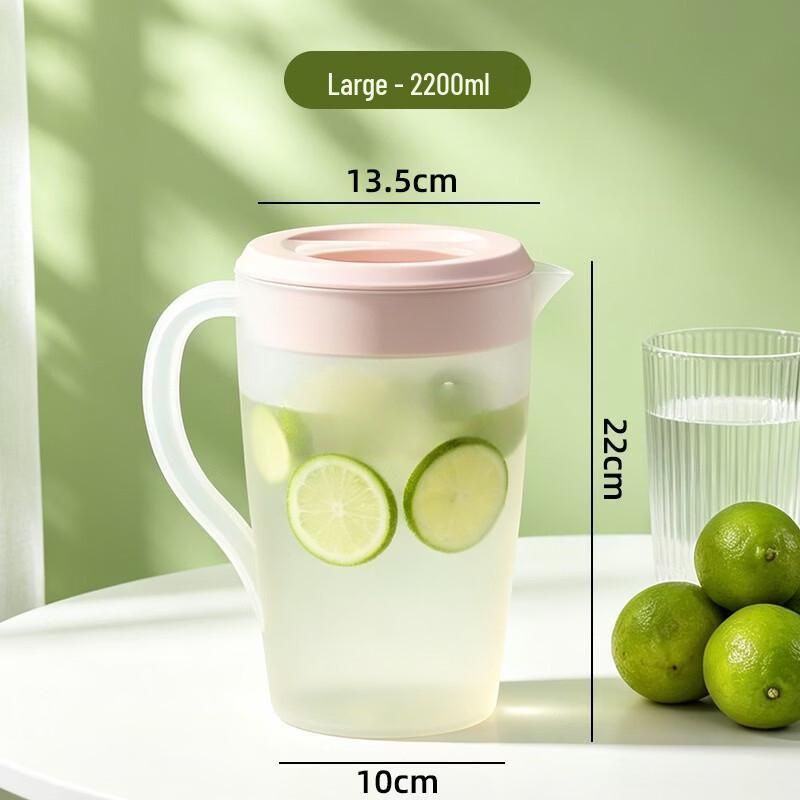 Large Glass Cold Water Pitcher with Lid