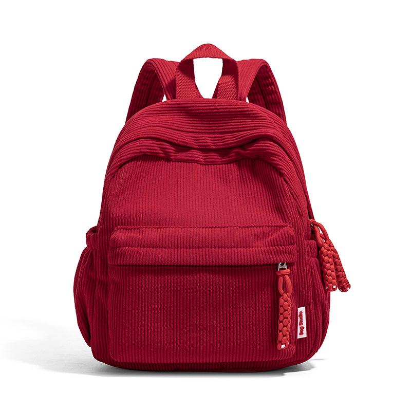 

2025 Women s Corduroy School Backpack: Versatile, Casual, Large Capacity for College and Travel 30*11*24