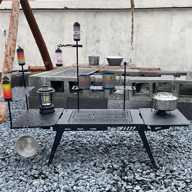 Compact Aluminum Folding Camping Table - Extendable IGT Style