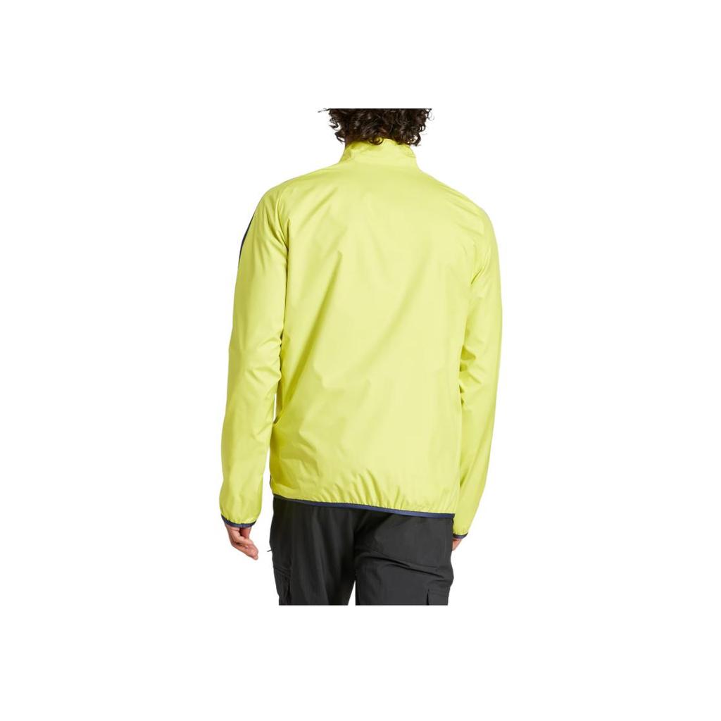 Adidas Logo Striped Reversible Slim Fit Stand Collar Jacket Men Jacket Impact-Yellow JE5632