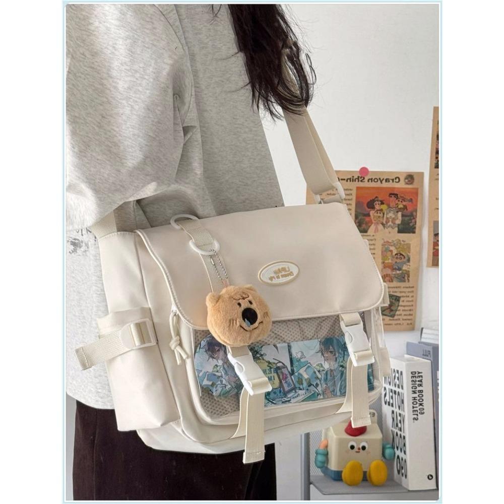 Japanese High-value Lightweight Crossbody Y2k Ulzzang Ita Bag Preppy Style Large Capacity Messenger Bag 10cm Doll Bag