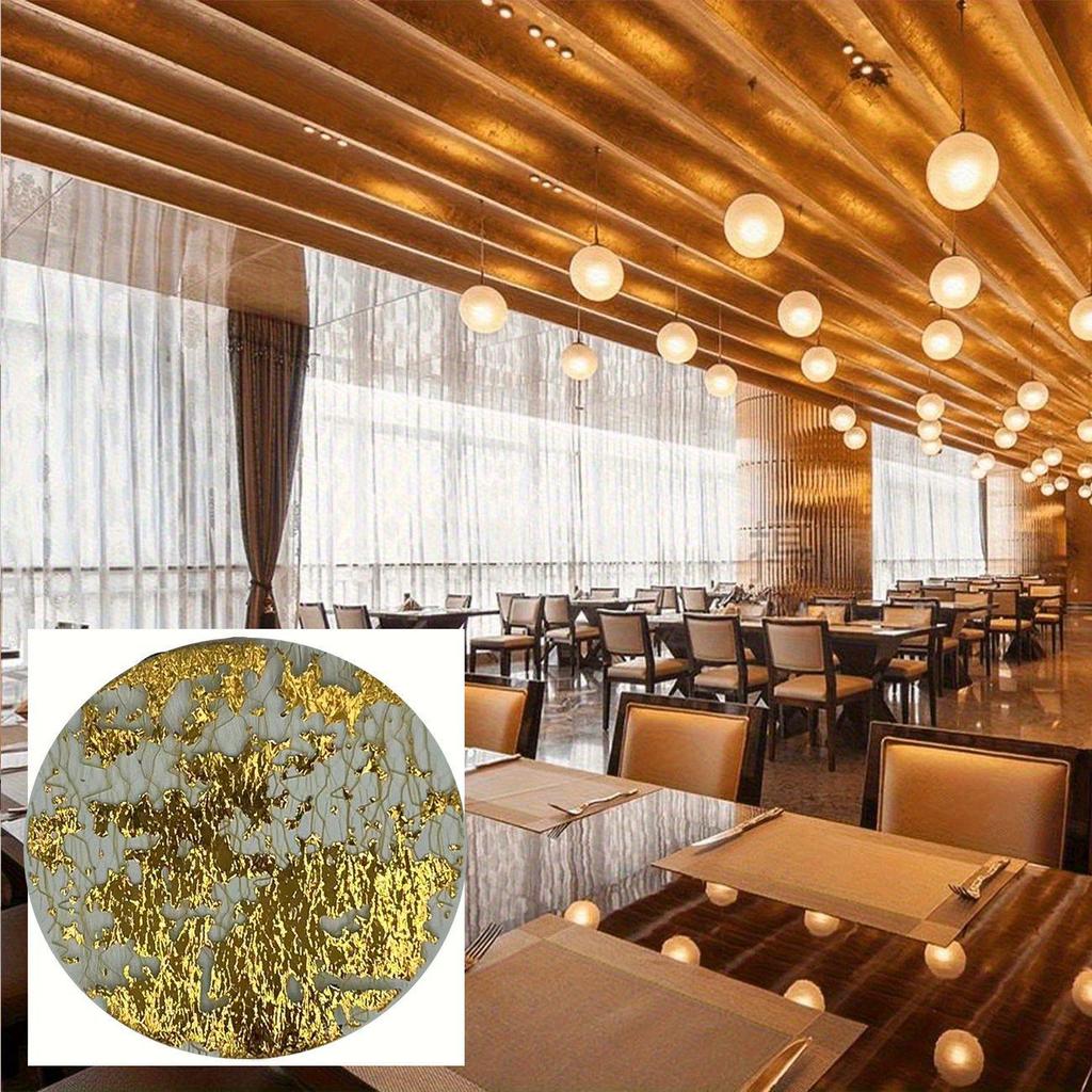 Golden Foil Grid Disposable Placemat & Coaster for Kitchens, Parties, Hotels, and Restaurants.