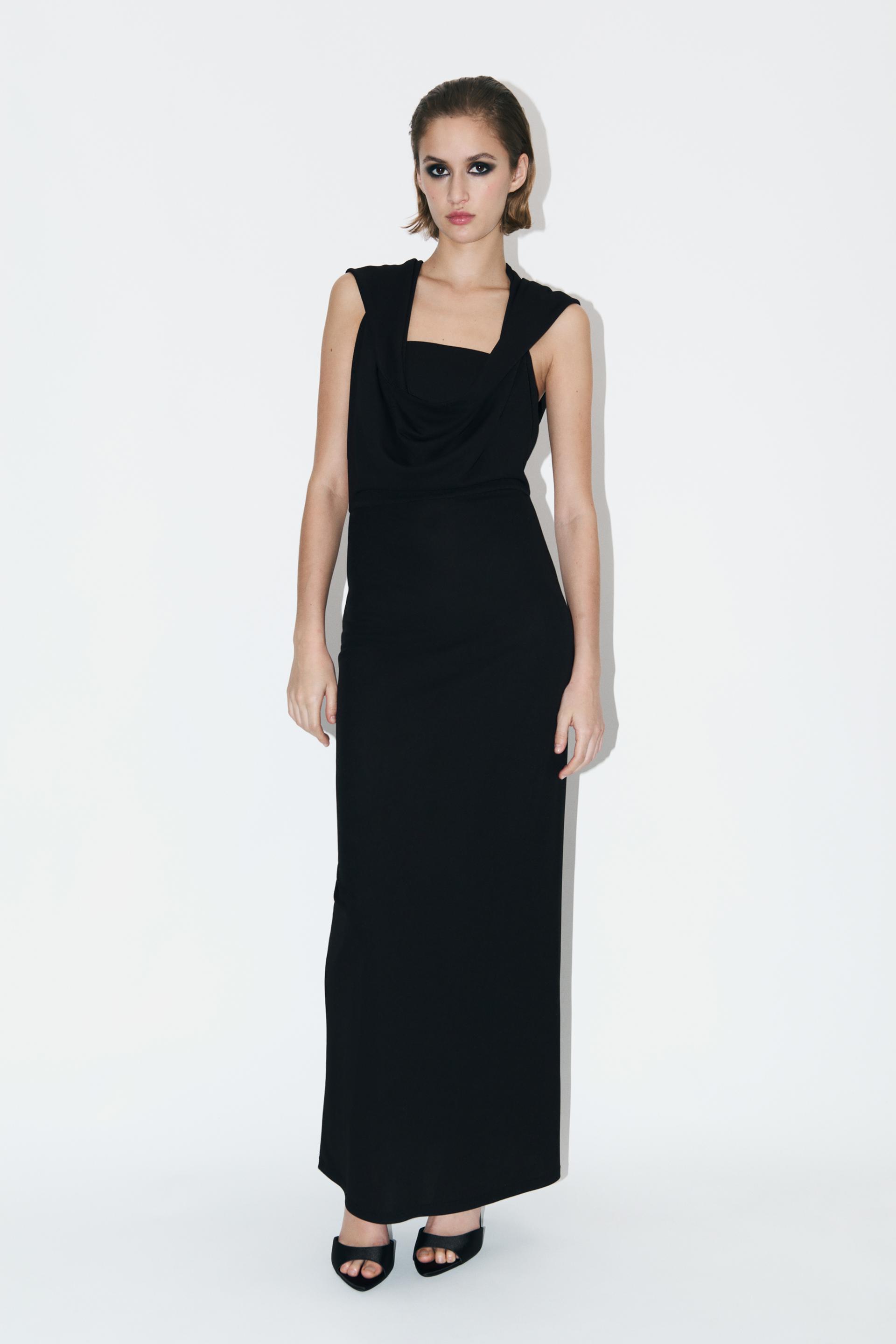 

ZW COLLECTION OPEN-BACK DRESS WITH HOOD