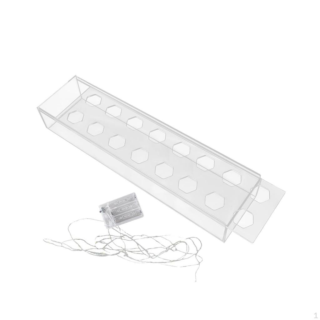 Acrylic Flower Vase Rectangular Bud Plant Holder Modern Floral Vases Decorative Art