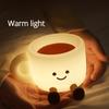 Silicone Pat Light Coffee Cup Shaped Rechargeable Creative Atmosphere Light Living Room Bedroom Desktop Decoration Night Light