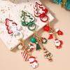 Christmas Tree Keychain Women Girls Santa Claus Snowman Key Ring Pendants For Handbag Decor Diy Key Chain  Year Gifts