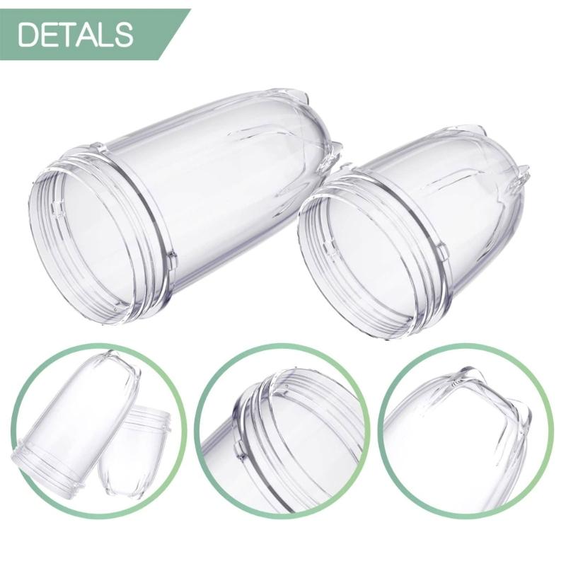 16oz and 12oz Cup Clear Plastic Blender Replacement Cup for 250W MB1001 Series