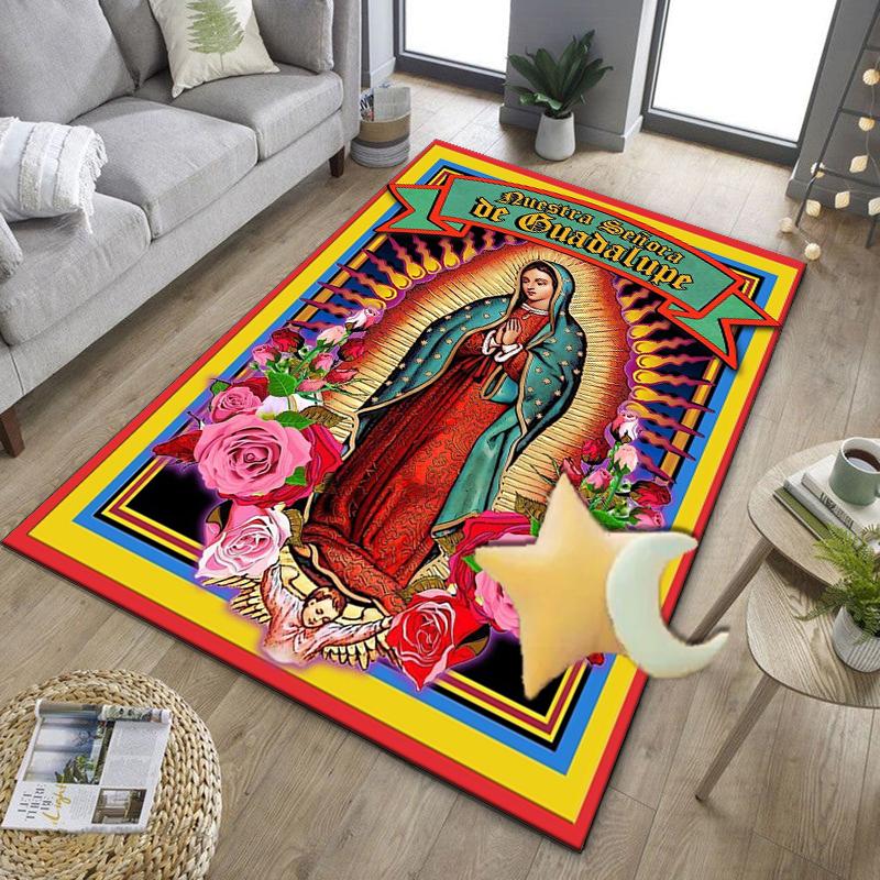 Our Lady Of Guadalupe Maria Office Rug Chair Mat, Entryway Carpet, Suitable for Front Door, Bedroom, Living Room, Desk, Holiday Gift