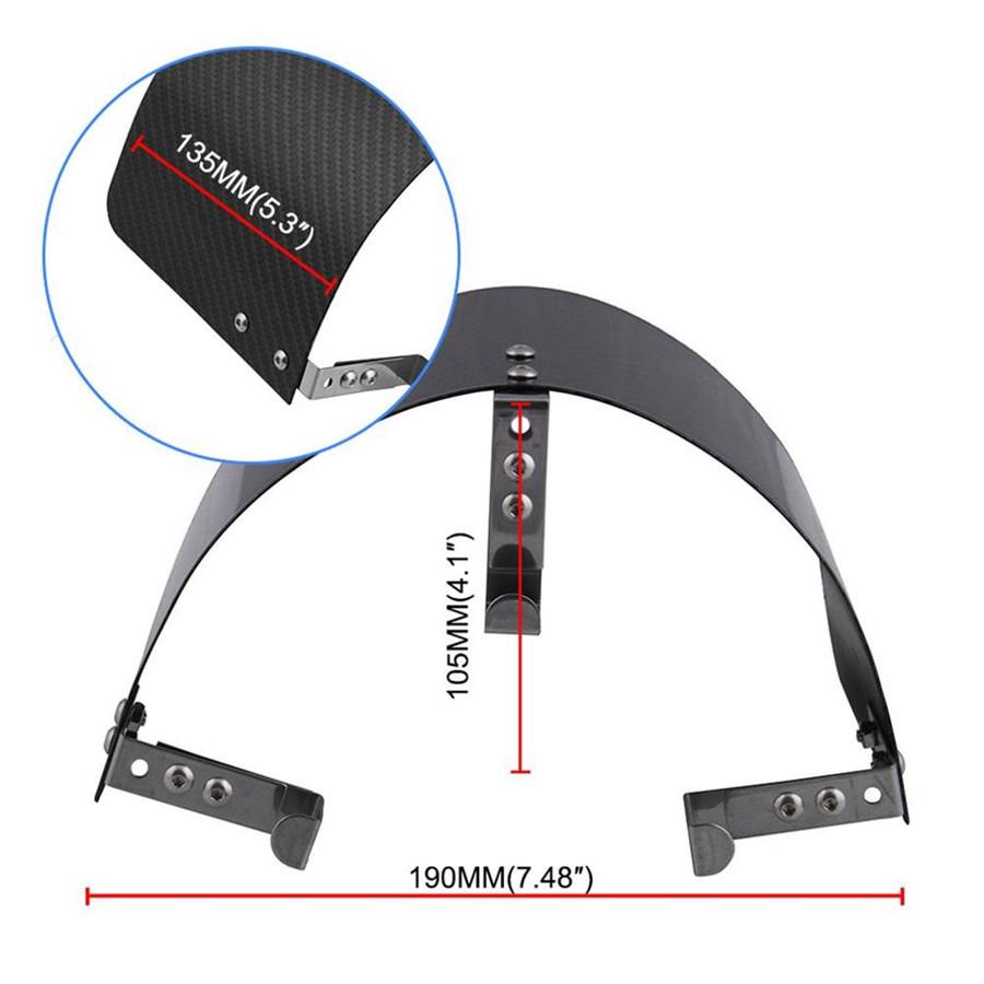Carbon Fiber Style Car Cold Air Intake Filter Cover Heat Shield For 2.5" TO 5.5