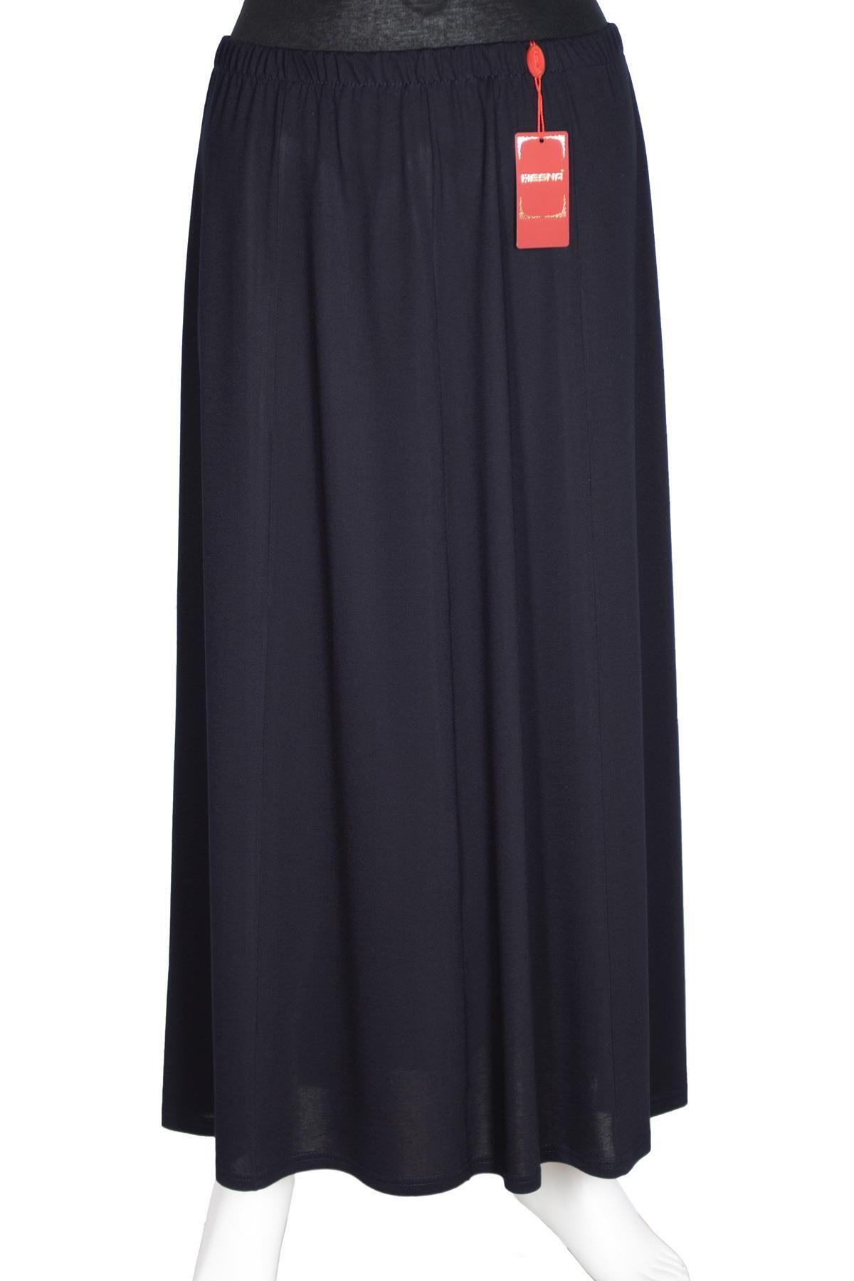 

Women s Style Big Size Skirt Sezen Piece Cotton Combed Elastic Navy Blue Skirt