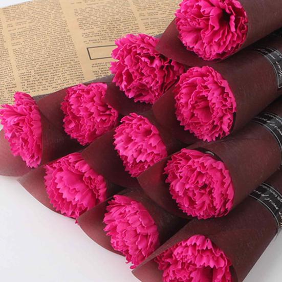 Yousheng 10 Pezzi Festa della Mamma Fiori di Sapone Bouquet di Garofani Singoli Fiori Artificiali Realistici Regalo per Persone Care Compleanno della Mamma