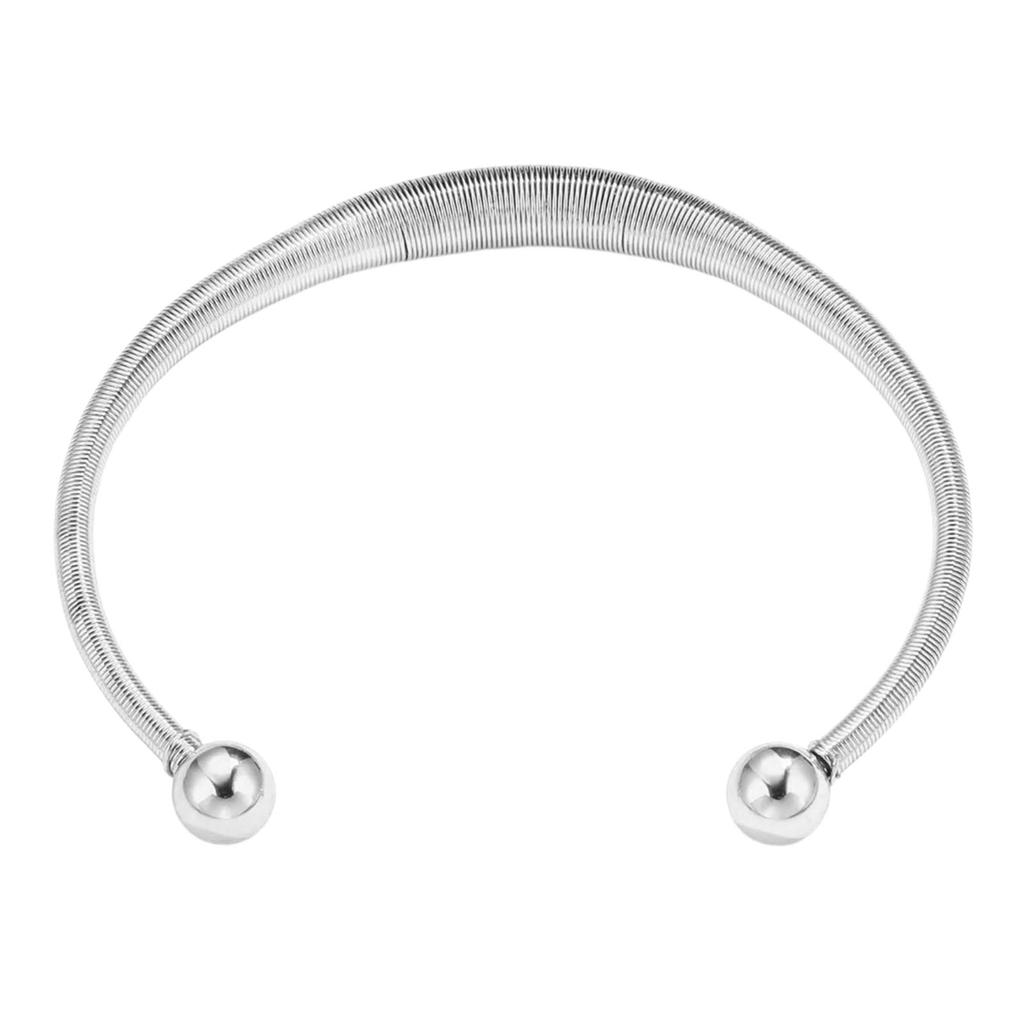 Adjustable Spring Bracelet Fashion Opening C Shaped Handchain Bohemian Stainless Steel Wristchain Bangle Women Accessory