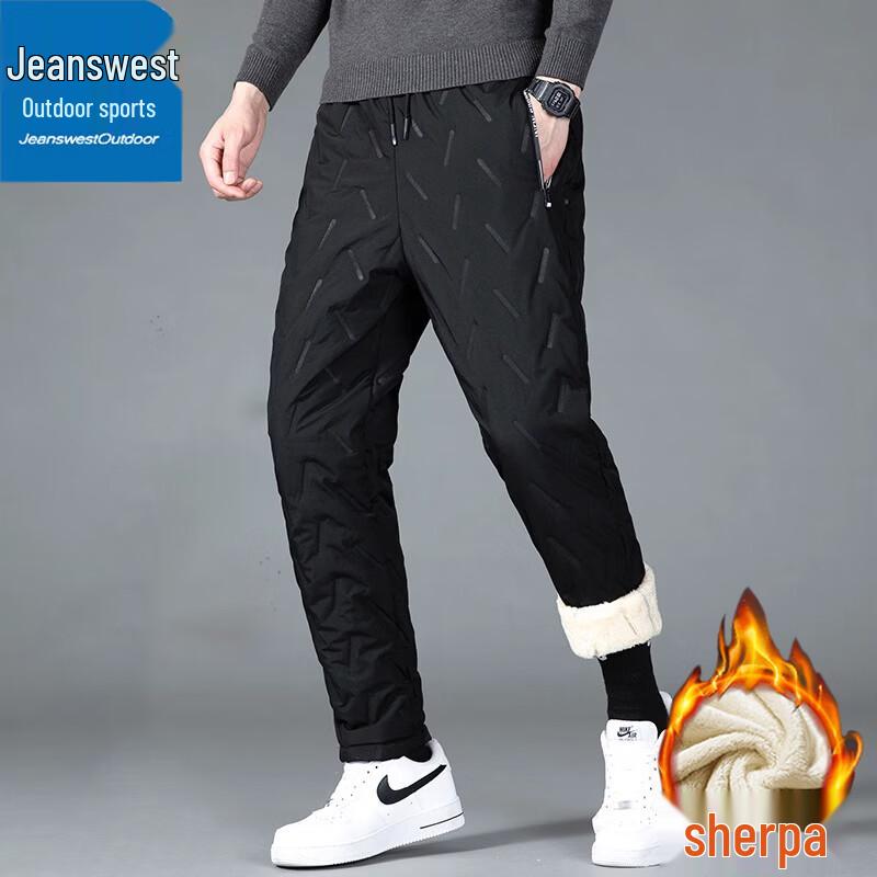 

Jeanswest Men s Winter Lamb Fleece Lined Thermal Pants M