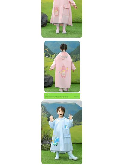 Children's Raincoat for Kindergarten & Primary School Students - Space 2025 Design with Backpack Compatibility