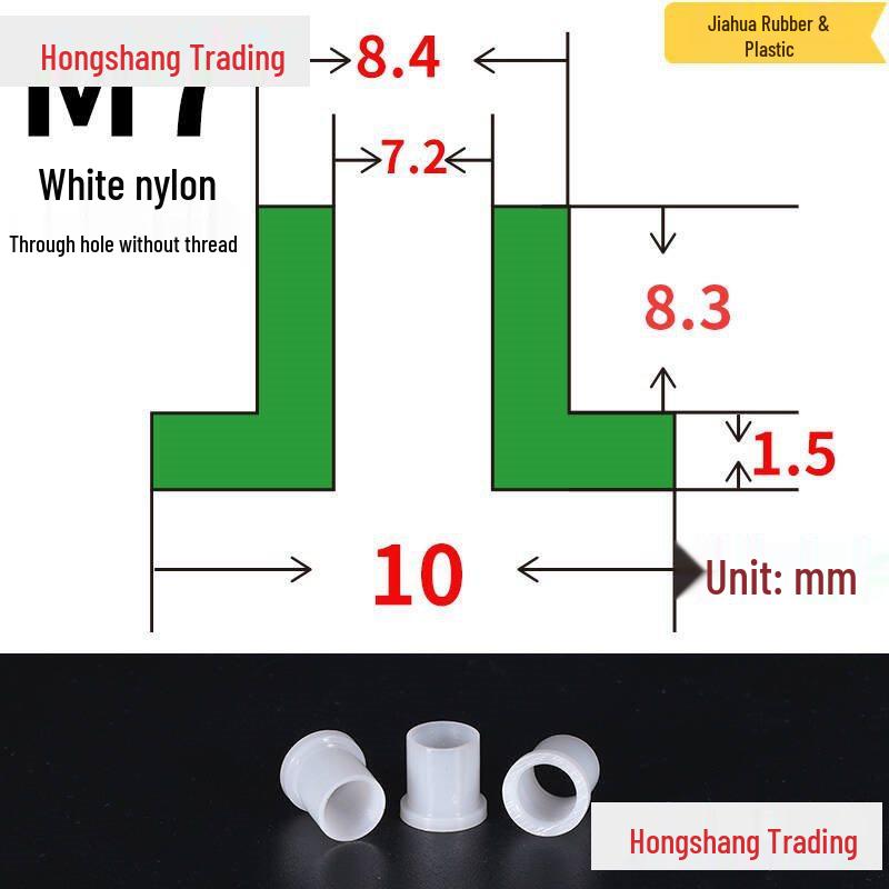 Step T-Shaped Nylon Insulating Bushing Washer, M3-M35 Thread Protection Spacer