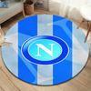 S.S.C. Tappeto Rotondo Napoli, Tappeto per Soggiorno Camera da Letto Divano Sala Giochi Decorazione, Tappetino Antiscivolo