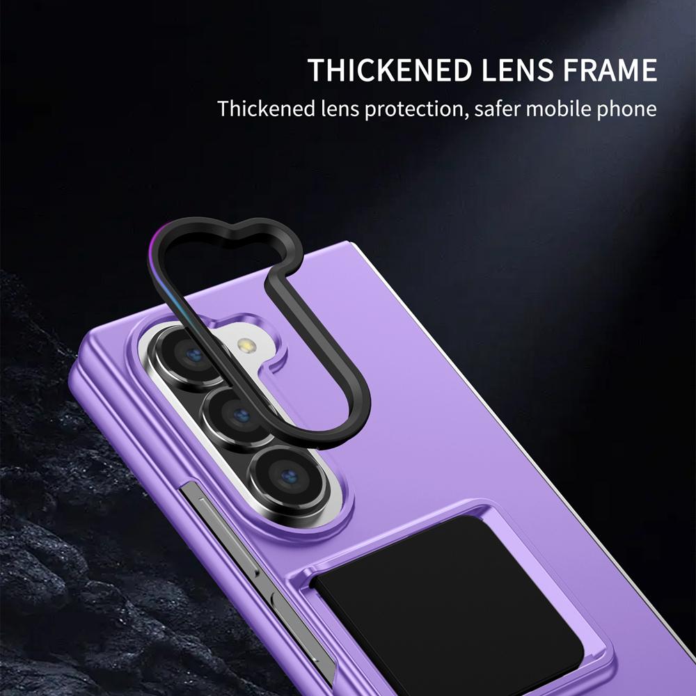 KEYSION Custodia di lusso Live Stand per Samsung Galaxy Z Fold 6 5 5G PC antiurto Cover posteriore per telefono per Samsung Galaxy Z Fold 5 6 5G