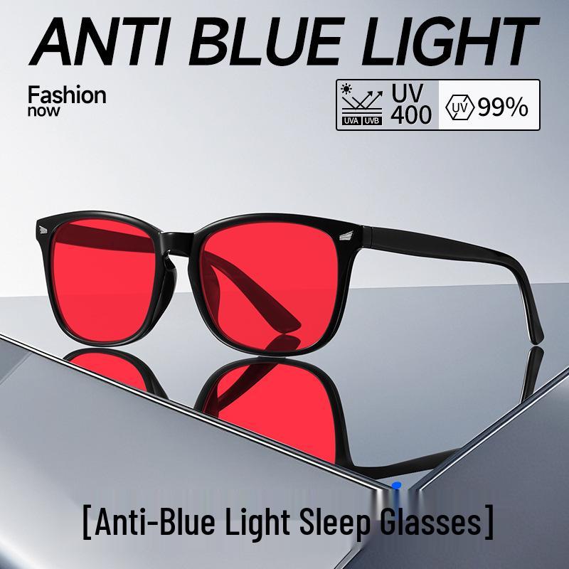 Light-Enhancing Sleep-Aid Glasses: Blue Light Blocking, Reflective Coating, Anti-Blu-Ray, Anti-Radiation, Melatonin Support, TR Frame.