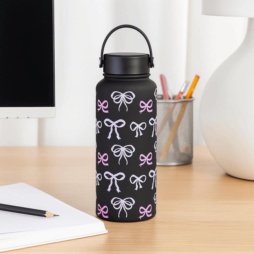 1L Insulated Water Bottle INS Floral Thermal Cup Gift Thermal Water Bottle Office