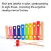 1 Set Wooden Educational Toy Kit with Xylophone Block Stacking Clock Rainbow Stacker Bead Maze Tangram Caterpillar Number Alphabet Learning Board Toy