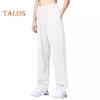 Spodnie damskie Średni stan Elastyczna talia Regulowane ściągacze Długie spodnie Jednolity kolor Proste szerokie nogawki Spodnie sportowe na jesień i zimę
