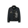 Evisu Hannya Demon Head Logo Printed Denim Jacket Men jackets Black 2EAGNM0JK757FF