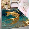 1PC Golden koi swimming in water Pattern Rug Carpets for Bedroom Living Room Sofa Mat Creative Door Mat Cloakroom Home Decor