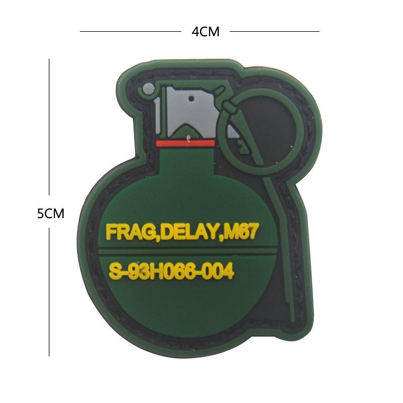 Sea Customer Outdoor M18 Grenade Style Tactical 3D PVC Backpack Badge