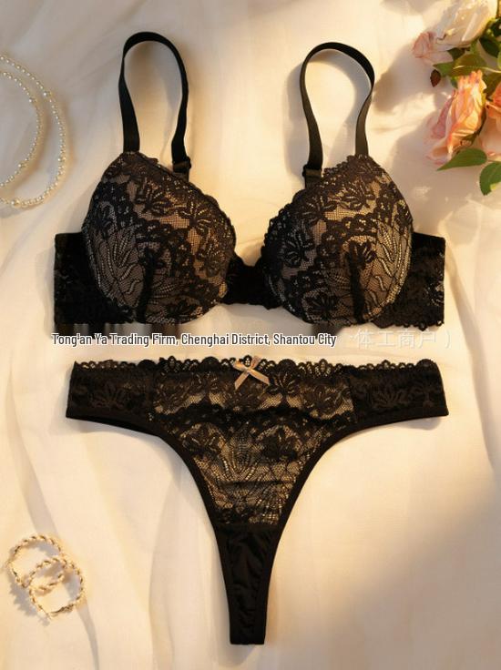 Exclusive Women's Adjustable Push-up Lace Bra Set - Sexy Lingerie