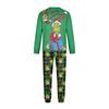 Christmas Family Matching Pajama Set with Festive Print, Long Sleeve and Long Pants for Parents and Kids