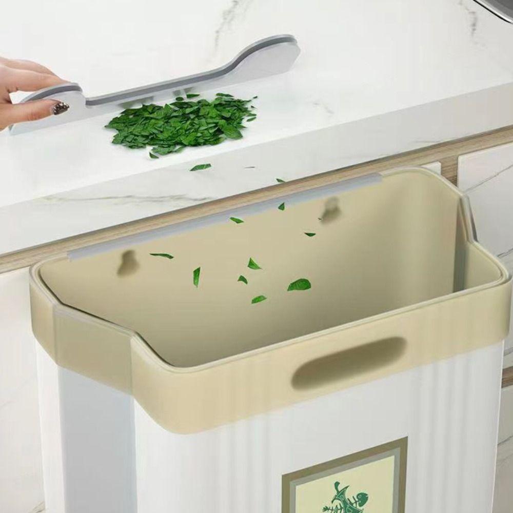 2PCS Collapsible Kitchen Cabinet Waste Bin 6/10 L Garbage Box Hanging Kitchen Trash Can  Study