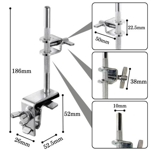 SALUDABLE Adjustable Cowbell Holder, Drum Parts, Percussion Attachment