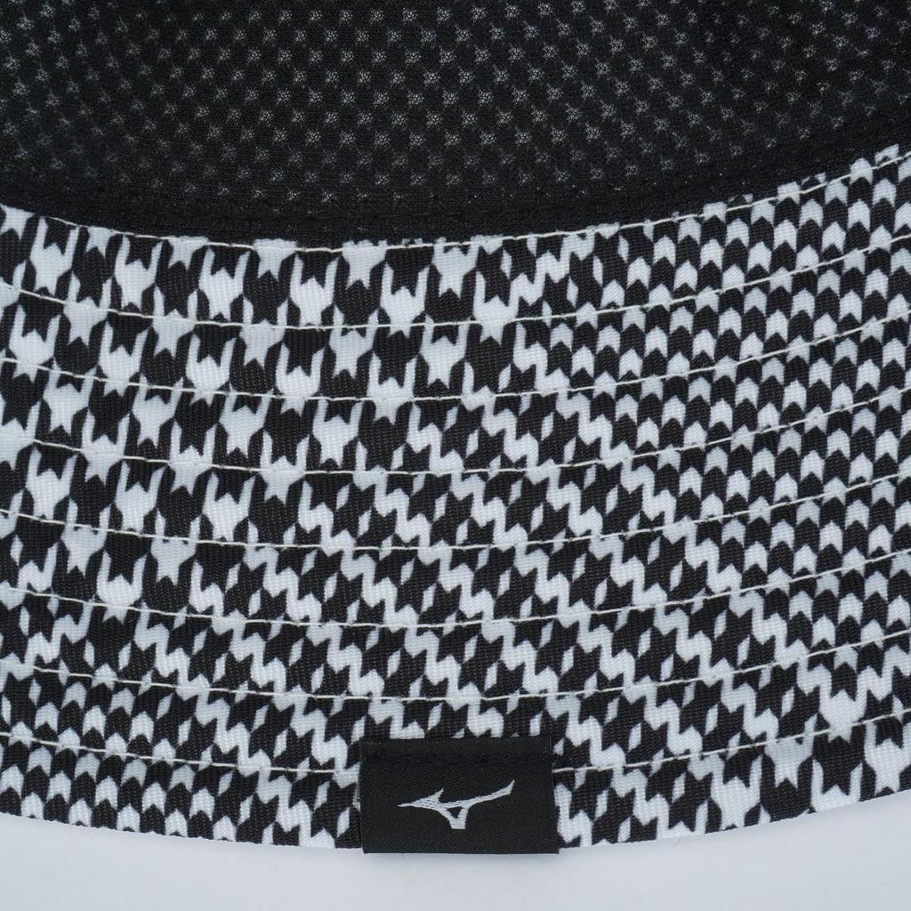 Mizuno Breath Thermo Golf Bucket Hat with Printed Brim One Size Fits Most Hat, Lining, Heat-Generating Material, Men's, White, (E2MWB507)