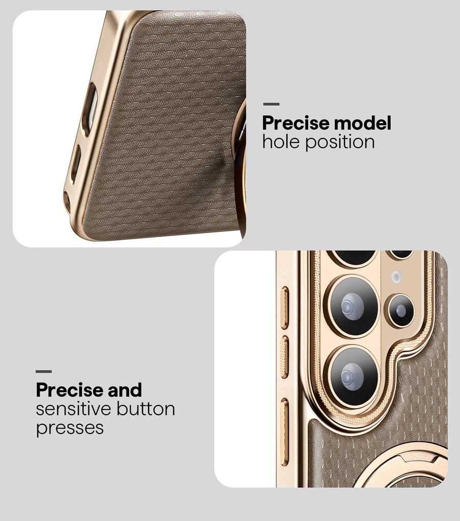 Premium Skórzane Etui z Podstawką Obrotową 360 stopni dla Samsung Galaxy S26 Ultra S25 S24+ Plus Wysokiej Jakości Magnetyczne Zamknięcie Biznesowe Nobel